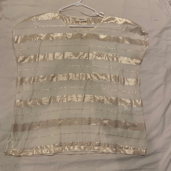 Gold Striped Blouse - Picture 4 of 9